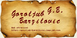 Goroljub Barzilović vizit kartica